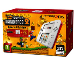Nintendo 2DS with Super Mario Bros 2 - White & Red